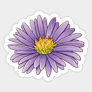 Aster flower lover Sticker